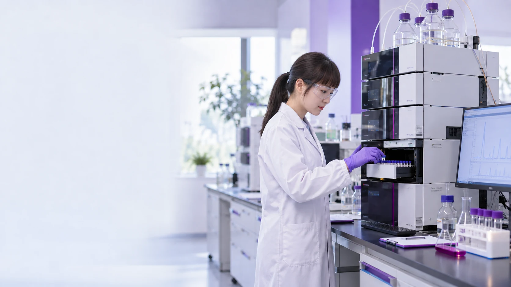 Hplc analytical bench — project illustration