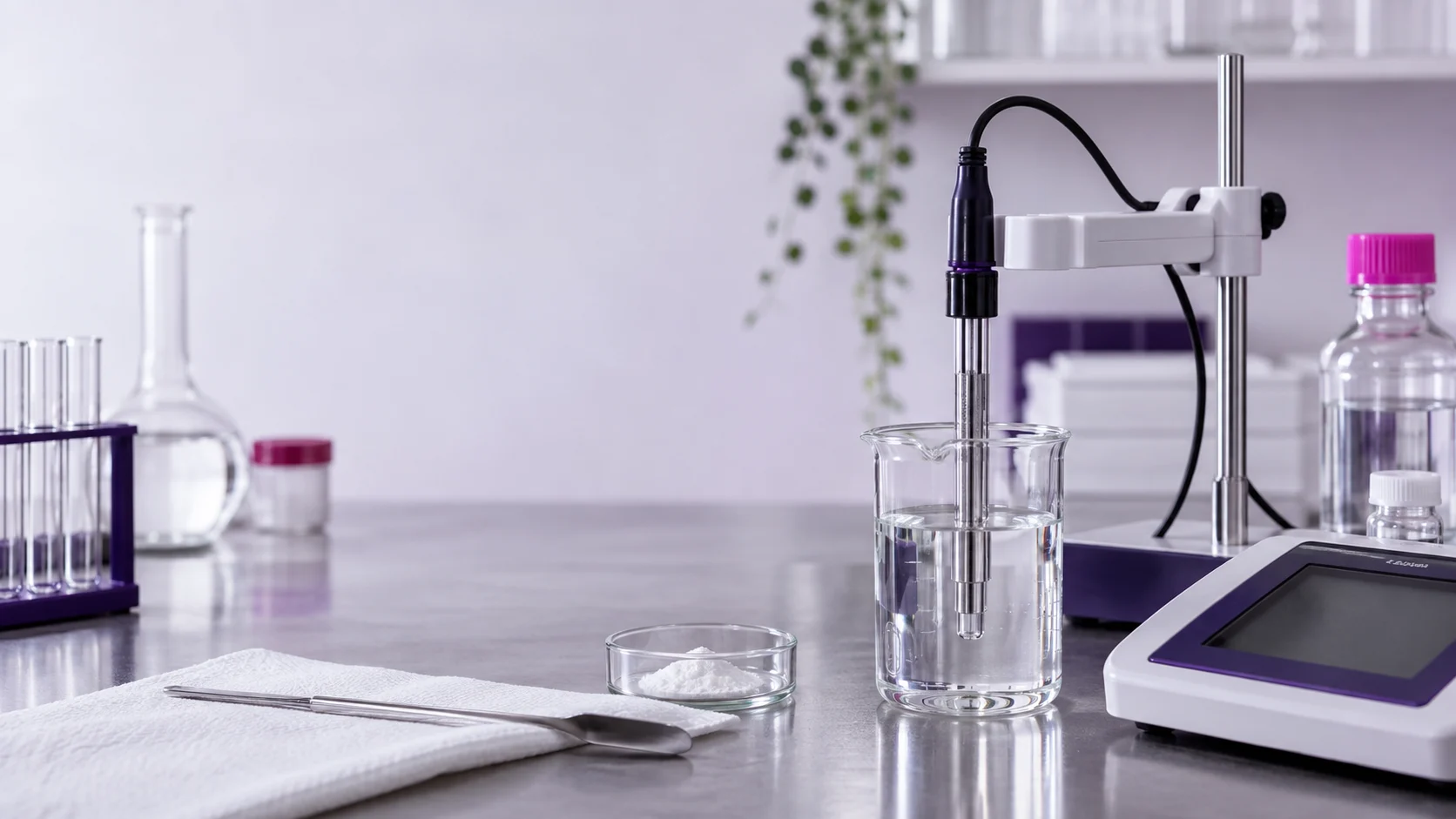 Laboratory conductivity measurement setup — project illustration
