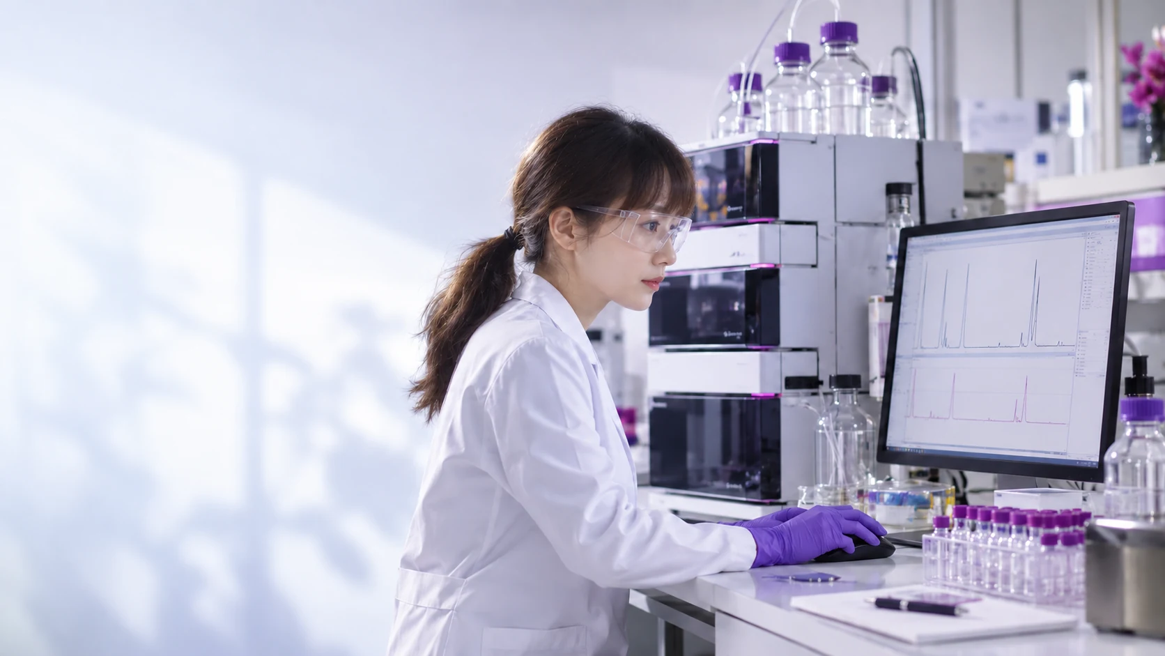 Chromatogram analytical workstation — project illustration