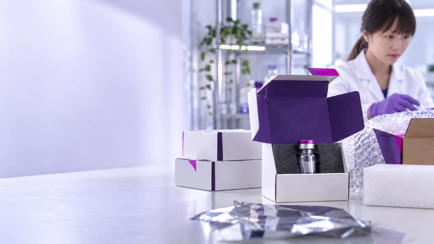 Vial protective secondary carton — project illustration