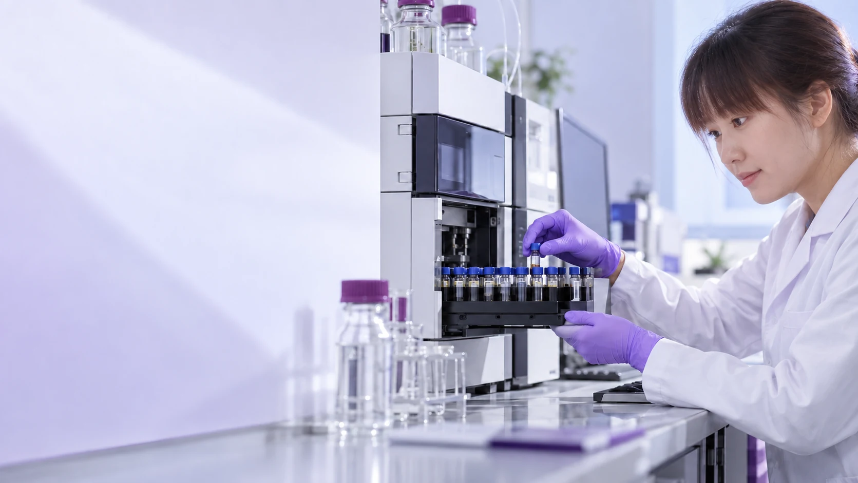 Hplc instrument sample rack — project illustration