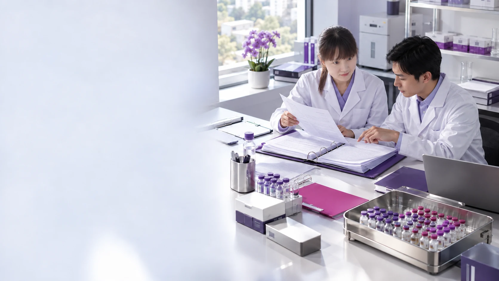 Lot traceability document review desk — project illustration