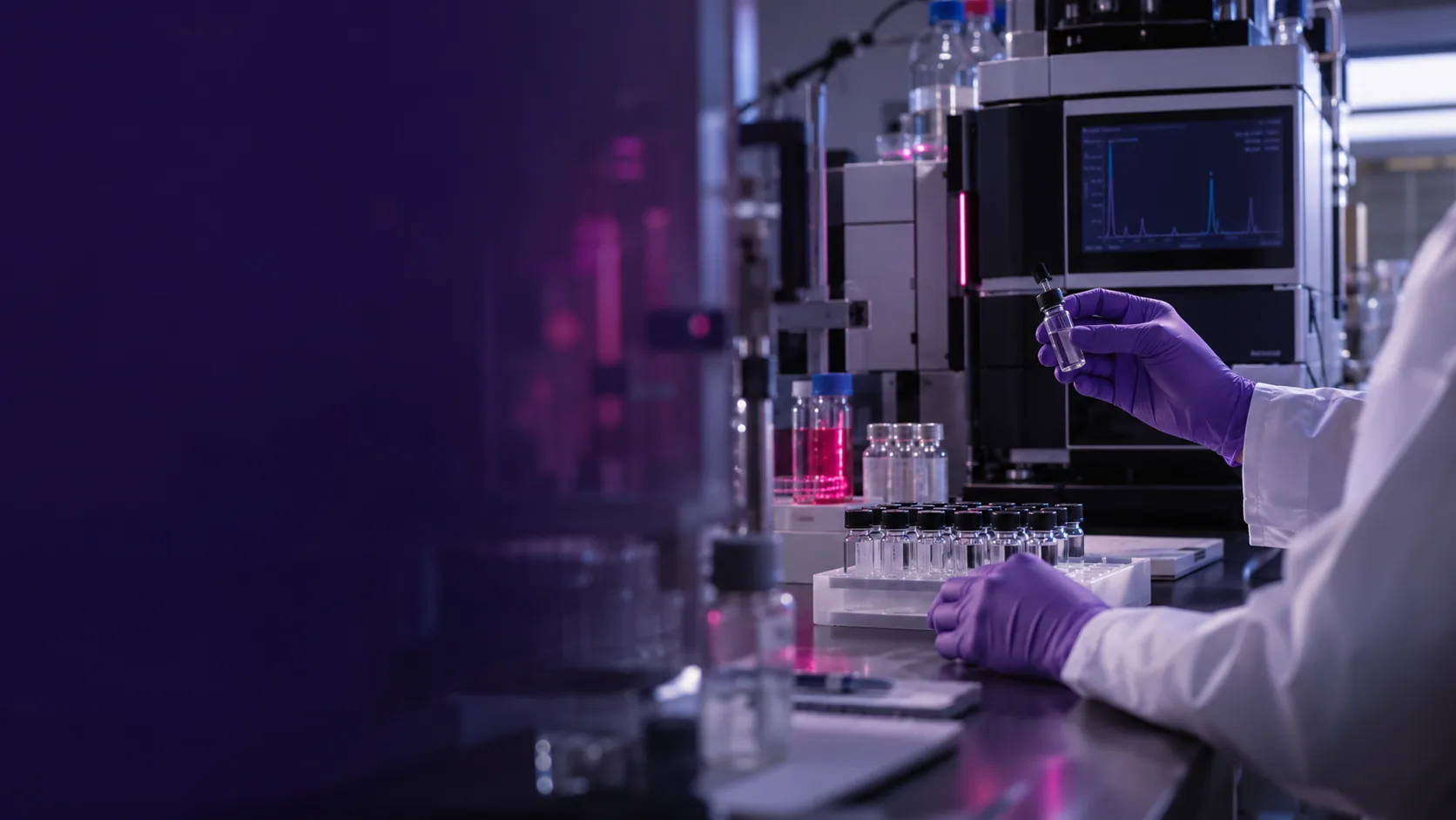 Analytical laboratory setting